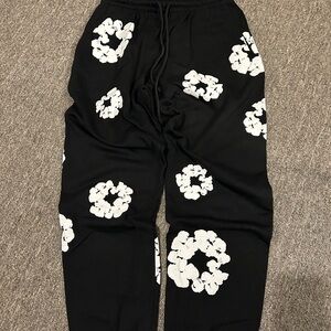 Black and White Patterned Men's Pants